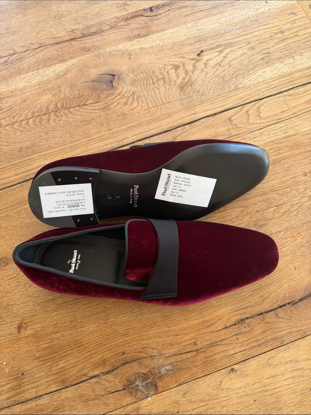 Paul Stuart Men's Velvet Venetian Loafer Shoe Size US 9 M